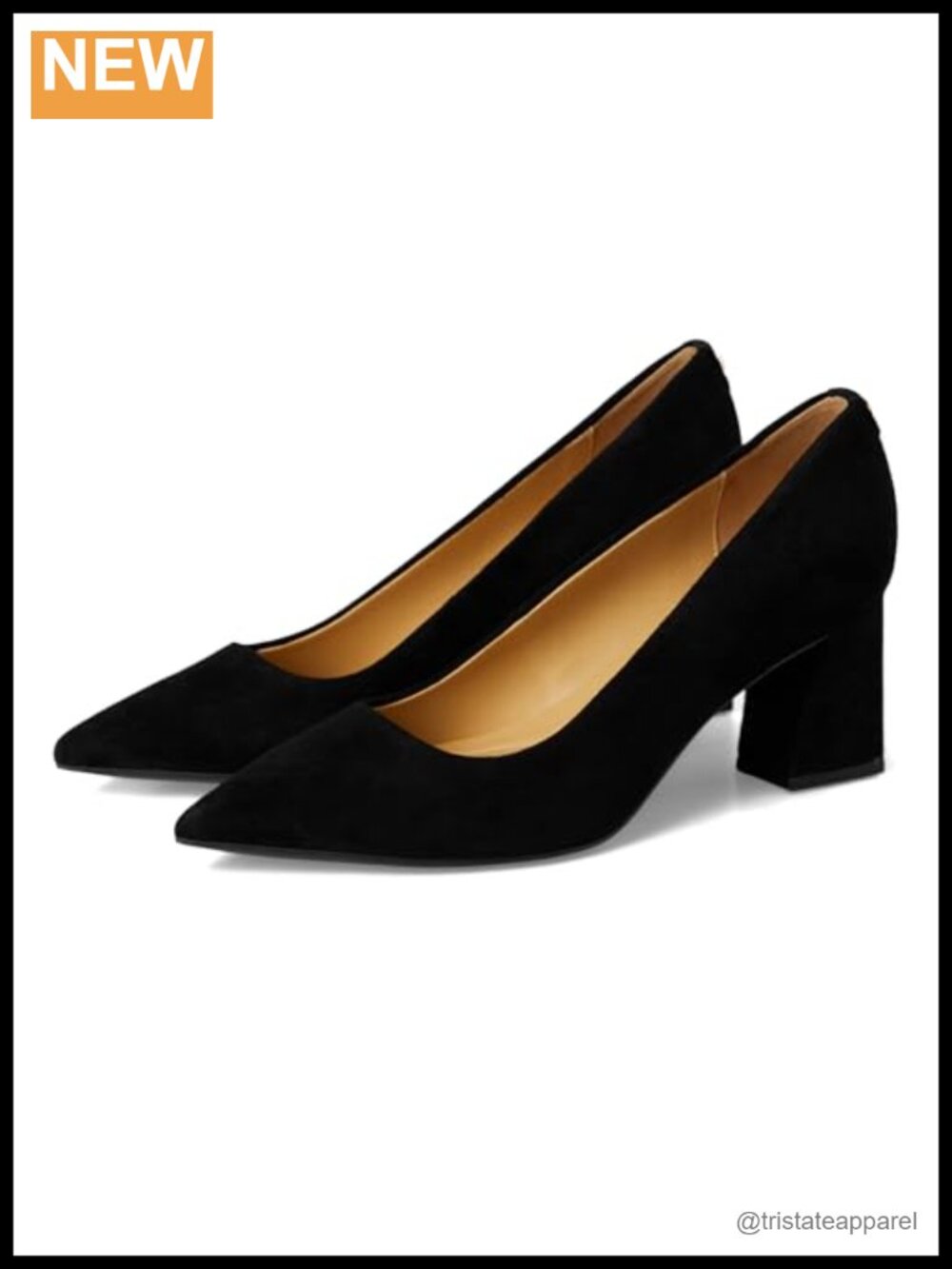 Nine West Kalore 9X9 Block Heel Pointed Toe Slip-On Dress Pumps
